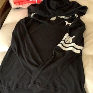 Pink hooded sweatshirt